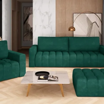 Set canapea extensibila Lazaro + fotoliu + taburet Kronos 19 imagine