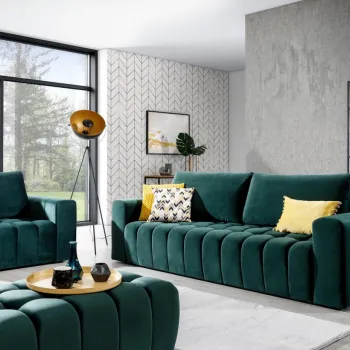 Set canapea extensibila Lazaro + fotoliu + taburet Monolith 37 imagine