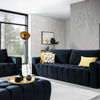 Set canapea extensibila Lazaro + fotoliu + taburet Monolith 79 imagine