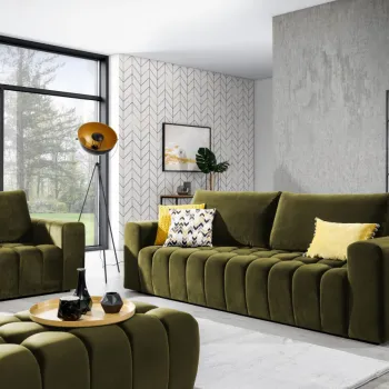 Set canapea extensibila Lazaro + fotoliu + taburet Nube 33 imagine