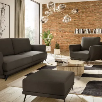 Set canapea extensibila Megis + fotoliu + taburet Flores 22 imagine