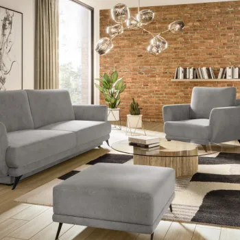 Set canapea extensibila Megis + fotoliu + taburet Gojo 4 imagine