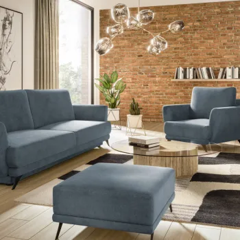 Set canapea extensibila Megis + fotoliu + taburet Gojo 40 imagine