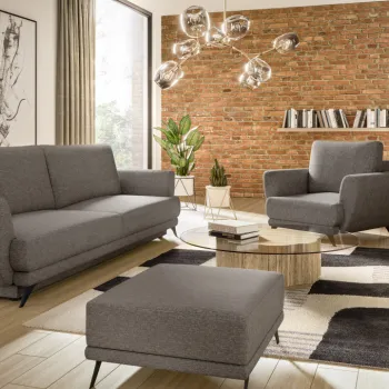 Set canapea extensibila Megis + fotoliu + taburet Marte 130 imagine