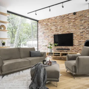 Set canapea extensibila Megis + fotoliu + taburet Nube 20 imagine