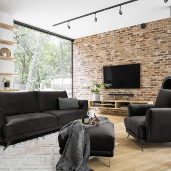 Set canapea extensibila Megis + fotoliu + taburet Nube 22 imagine