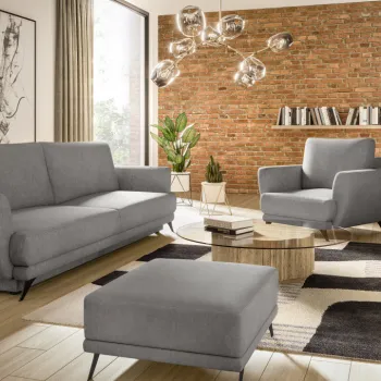 Set canapea extensibila Megis + fotoliu + taburet Poco 4 imagine