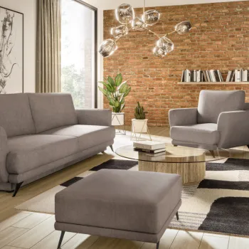 Set canapea extensibila Megis + fotoliu + taburet Poco 7 imagine