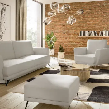 Set canapea extensibila Megis + fotoliu + taburet Softis 17 imagine