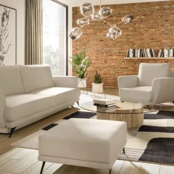 Set canapea extensibila Megis + fotoliu + taburet Softis 33 imagine