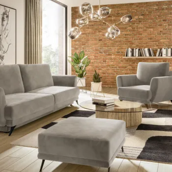 Set canapea extensibila Megis + fotoliu + taburet Sola 18 imagine