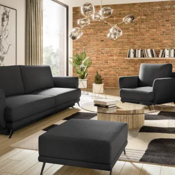 Set canapea extensibila Megis + fotoliu + taburet Vero 10 imagine