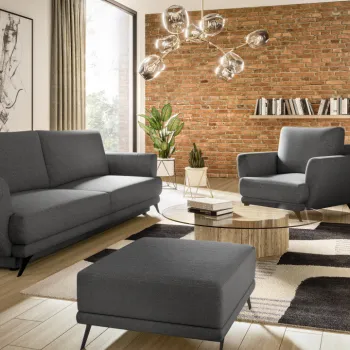 Set canapea extensibila Megis + fotoliu + taburet Vero 5 imagine