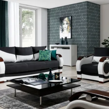 Set canapea extensibila Puerto + 2 fotolii Sawana 14/Soft 17 imagine