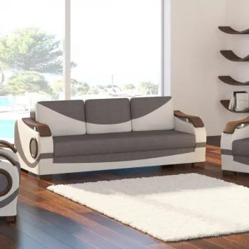 Set canapea extensibila Puerto + 2 fotolii Sawana 21/Soft 17 imagine