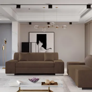 Set canapea Porto 2 locuri + canapea Porto 3 locuri Monolith 09 imagine