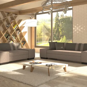 Set canapea Porto 2 locuri + canapea Porto 3 locuri Sawana 21/Soft 29 imagine