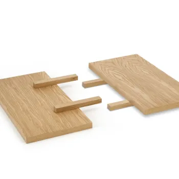 Set extensii masa Massive 3 stejar natur/negru 45x90 cm imagine