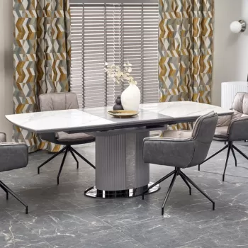 Set masa extensibila Dancan L160-220 cm + 4 scaune K523 gri imagine