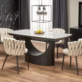 Set masa extensibila Osman + 4 scaune K516 bej imagine