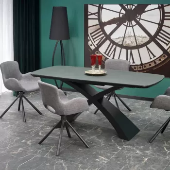 Set masa extensibila Silvestro L180-220 cm + 4 scaune K475 gri imagine