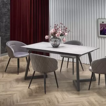 Set masa extensibila Tiziano + 4 scaune K430 gri imagine