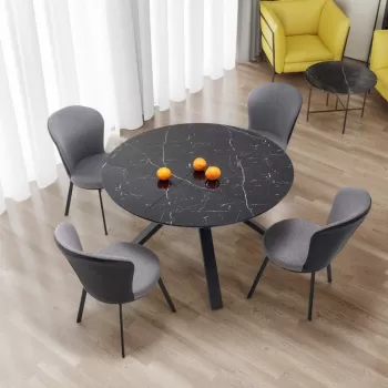 Set masa extensibila Vertigo 130-180 cm + 4 scaune K447 gri imagine