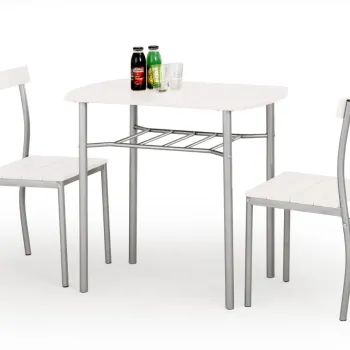 Set masa Lance + 2 scaune alb imagine