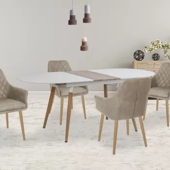 Set masa MDF Caliber + 4 scaune K287 bej imagine