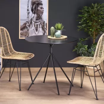 Set masa rotunda Fondi o80 cm + 2 scaune K337 ratan natural imagine