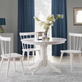 Set masa rotunda Gloster o106 cm + 3 scaune Barkley alb imagine