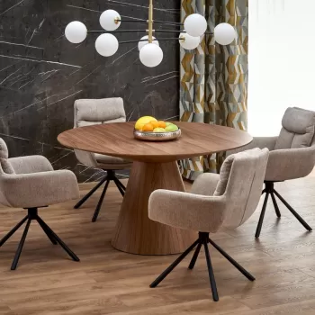 Set masa rotunda Henderson + 4 scaune K495 bej imagine