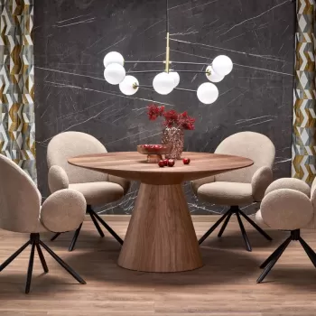 Set masa rotunda Henderson + 4 scaune K498 bej imagine