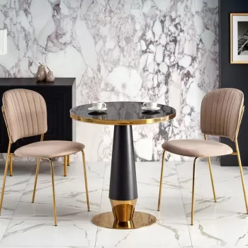 Set masa rotunda Molina + 4 scaune K499 bej imagine