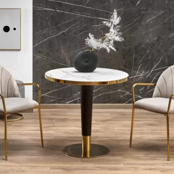 Set masa rotunda Morata + 4 scaune K500 bej imagine