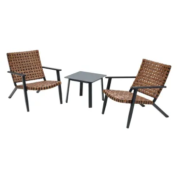 Set masuta + 2 fotolii Texas maro imagine