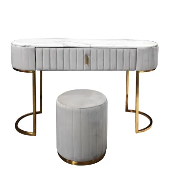 Set masuta de toaleta si taburet Lille - H82 cm imagine