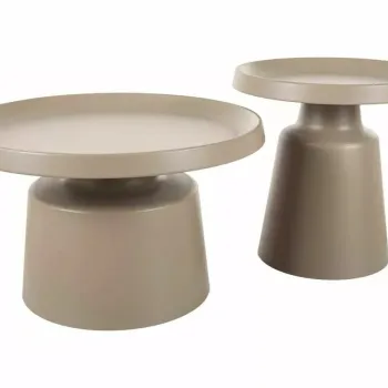 Set masute de cafea Rodos bej mat o70/h39 cm imagine