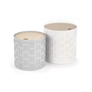 Set mese cafea Alba alb-gri - h 35/40 x d 35/39 cm imagine