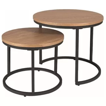 Set mese de cafea Amaro - stejar/negru imagine