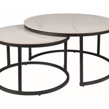 Set mese de cafea Ferrante C - alb + alb imagine