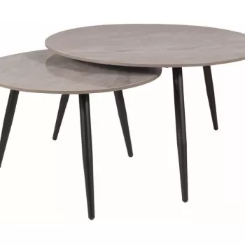 Set mese de cafea Kora C - marmura gri/negru imagine