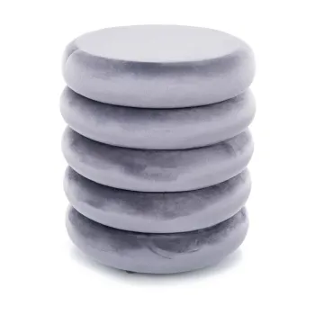 Taburet Calvi velvet gri Tap.252 imagine