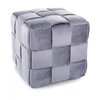 Taburet Casel velvet gri Tap.252 imagine