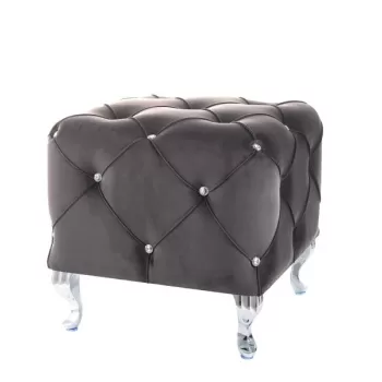 Taburet Hestia K velvet gri Blu14 imagine