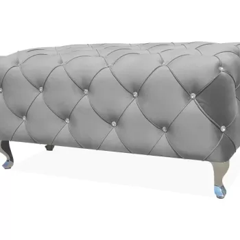 Taburet Hestia velvet gri Blu14 imagine