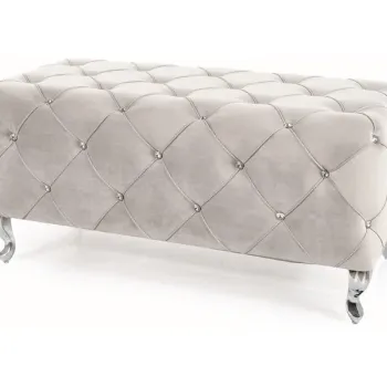 Taburet Hestia velvet gri deschis Blu03 imagine