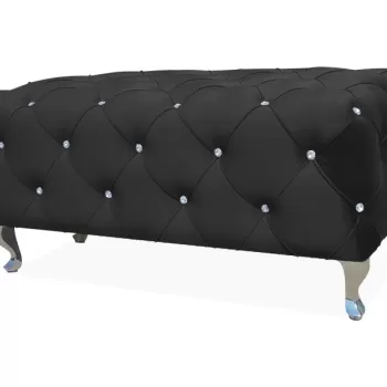 Taburet Hestia velvet negru Blu19 imagine