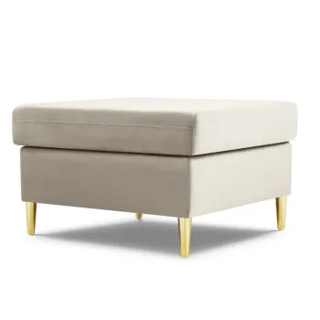 Taburet Kyoto catifea picioare aurii imagine