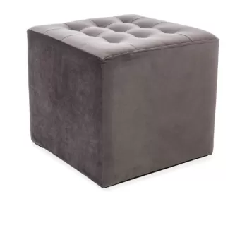Taburet Lori Velvet Gri 14 - 39x39x34 lxLxh cm imagine